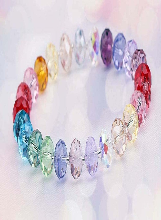 DIY Crafts 50 Pcs, Random M Color, 4-10mm Wholesale Briolette Crystal Glass Beads for Jewelry Making Faceted #5040 Briollete Rondelle Shape(50 Pcs, Random M Color) - Image 5